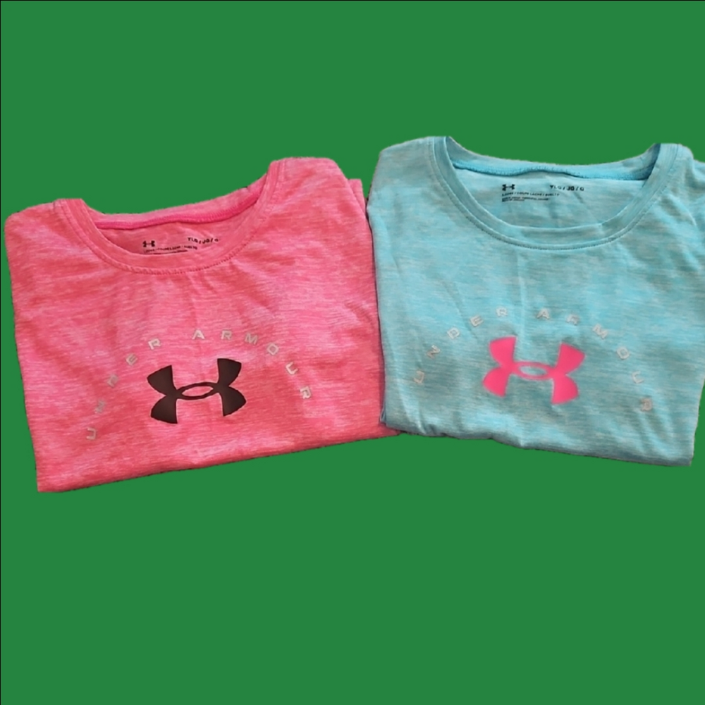 Under Armour Pink and Blue Short Sleeve Tees